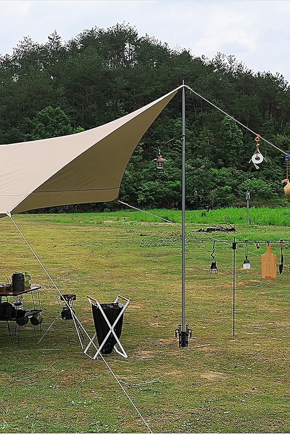 2-Pack Tent Holder Camping Tent Pole Holder, Portable Tent Holder Tube Outdoor Reinforced Windproof Shade, Tarp Pole Holder for Camping, Fishing, Hiking