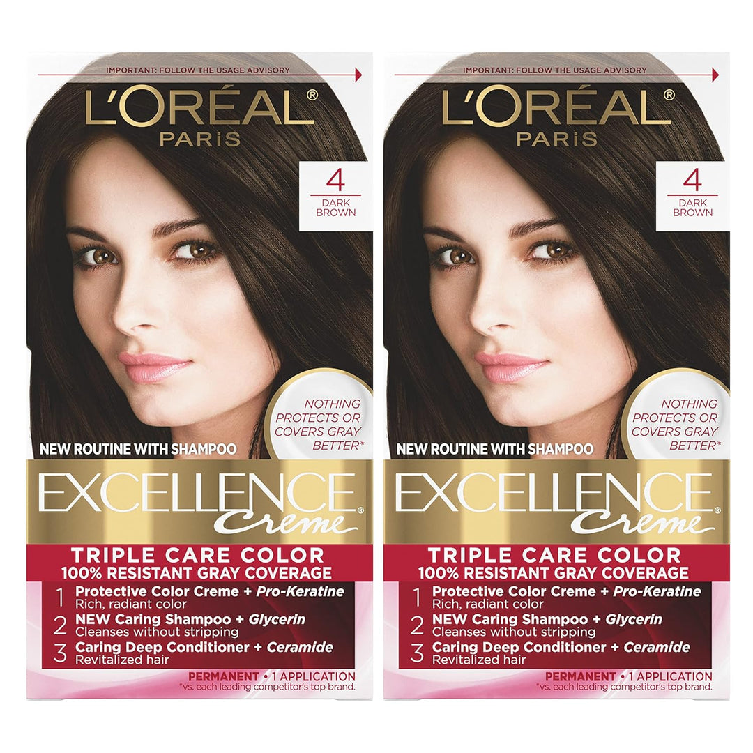 5RB Medium Reddish Brown Hair Color | L'Oreal Paris Excellence Creme – 8 Weeks Gray Coverage
