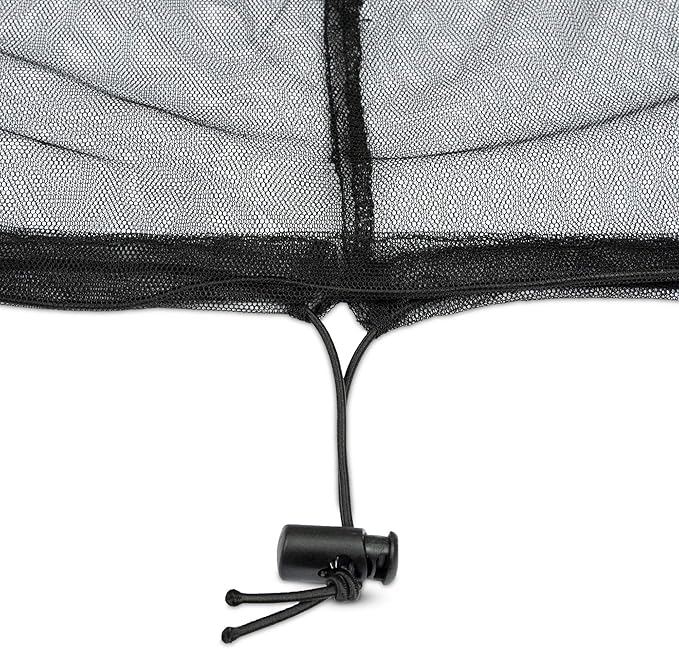 Mosquito Head Net for Insect, Fly & Bug Protection - Quality Mesh Netting for Travel, Camping, Gardening, Safari & Fishing - Fits All Type of Hats for Men & Women