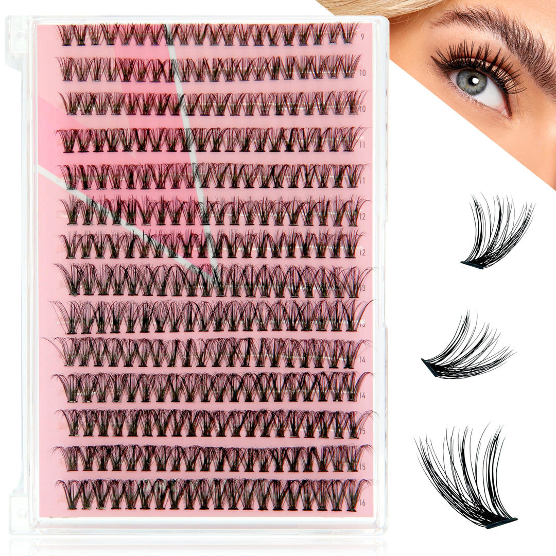 One V Salon, DIY Lash Clusters, 280 Pc, 40D-D Curl 9-16mm