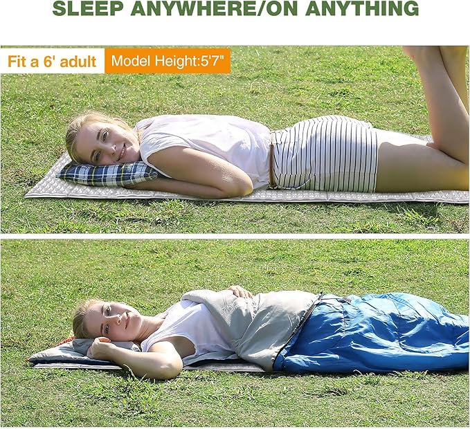 REDCAMP Foldable Foam Camping Pads for Sleeping, Waterproof Closed Cell Foam Camping Sleeping Pad - Ultra-Lightweight for Hiking & Backpacking, R-2.1 Insulated, Royal Blue/Grey/Green/Brown/Khaki