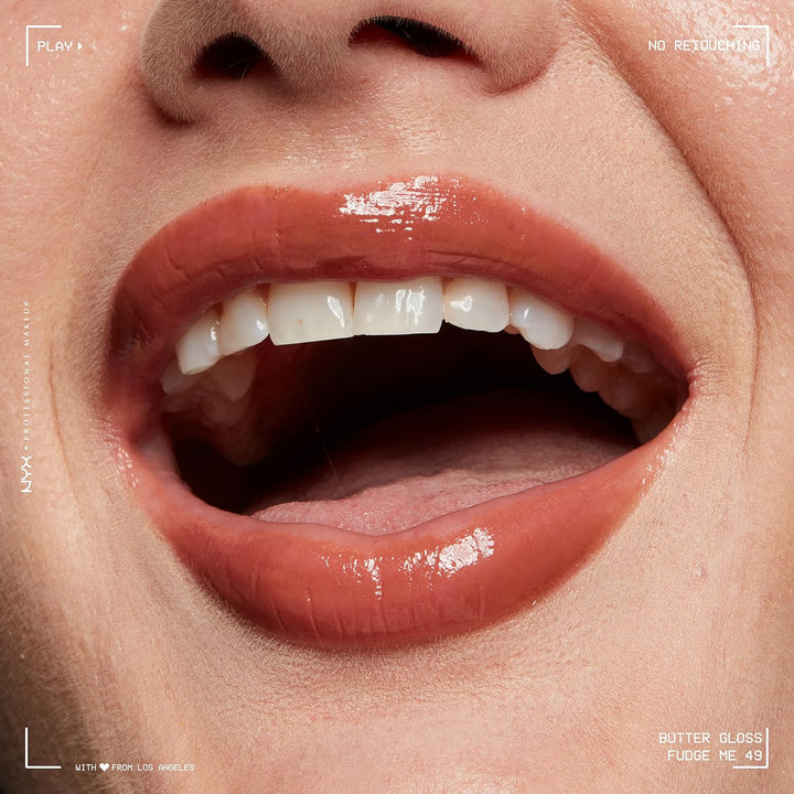 NYX Butter Gloss | Non-Sticky Lip Gloss in Brown Sugar - Warm Brown Shade