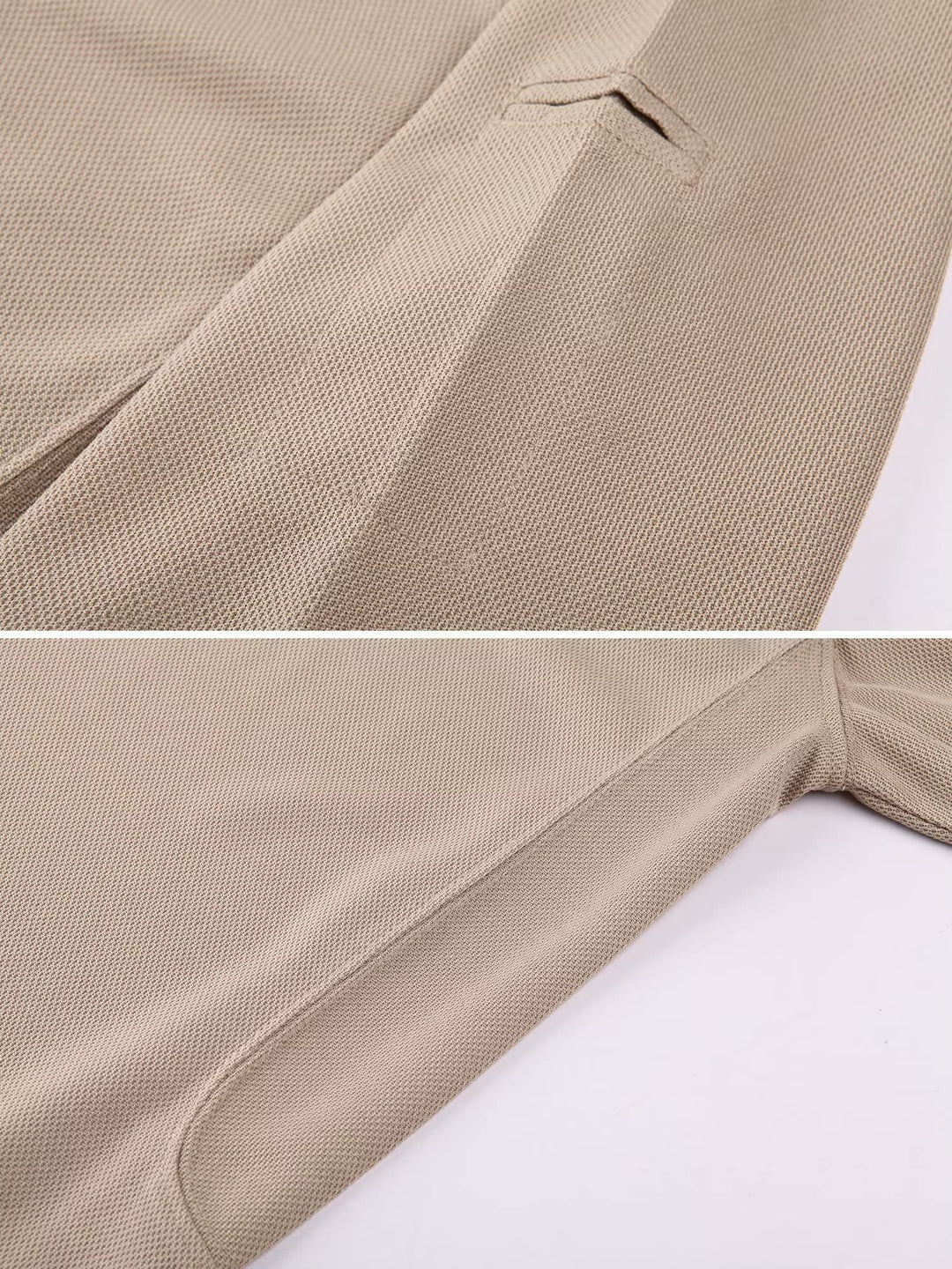 MAGCOMSEN Mens Tactical Polo Shirts Short Sleeve Outdoor Dry Fit Polo Shirt Work T Shirt Khaki S