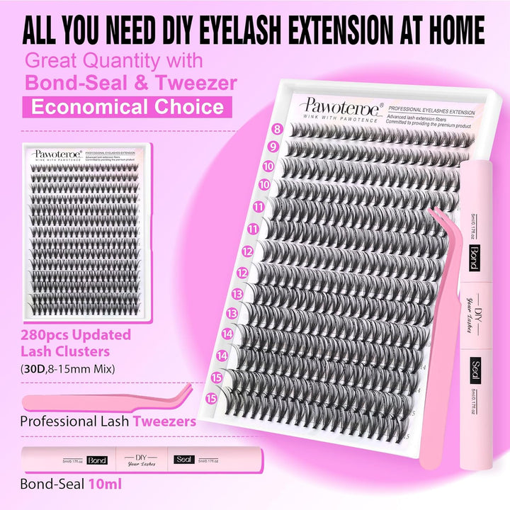 80D Mink Lash Clusters | 240pcs Individual Eyelash Extensions 10-20mm