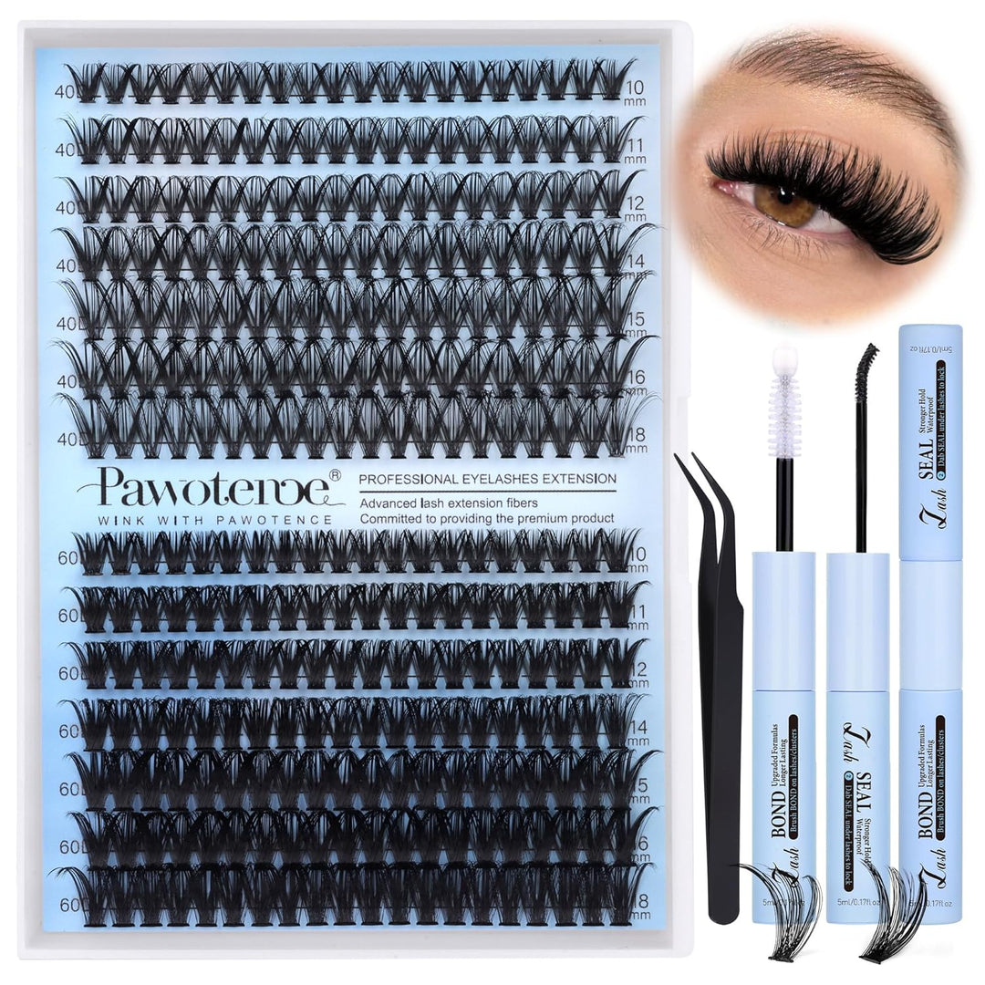 80D Mink Lash Clusters | 240pcs Individual Eyelash Extensions 10-20mm