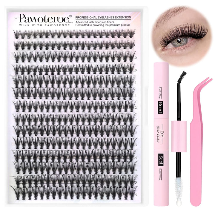 40D Cluster Eyelash Extensions | 280pcs Mix Length 9-16mm | Self-Application