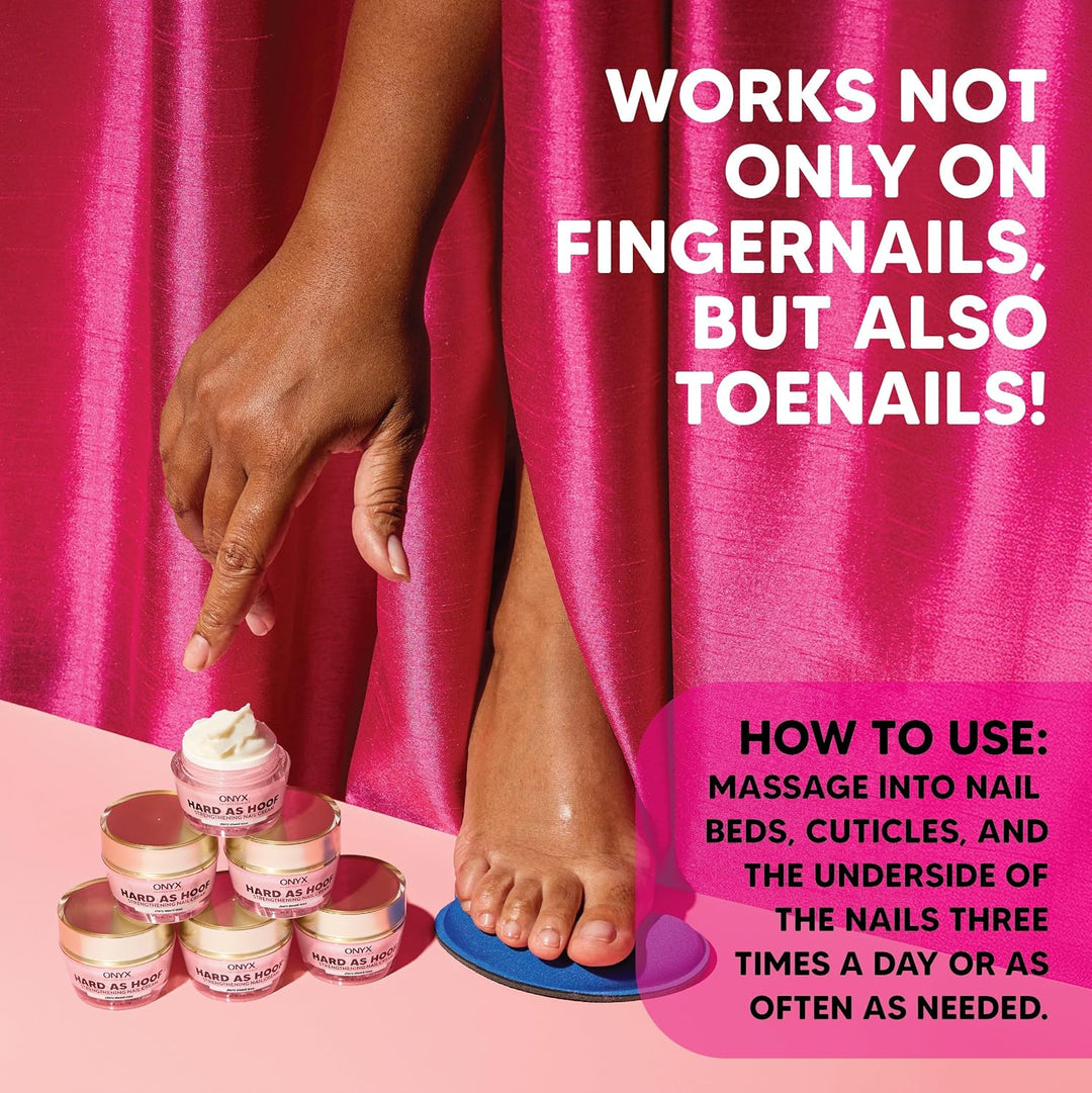 Onyx Hard As Hoof Nail Strengthening Cream | Unscented | 1 Oz - Strengthens & Conditions Nails
