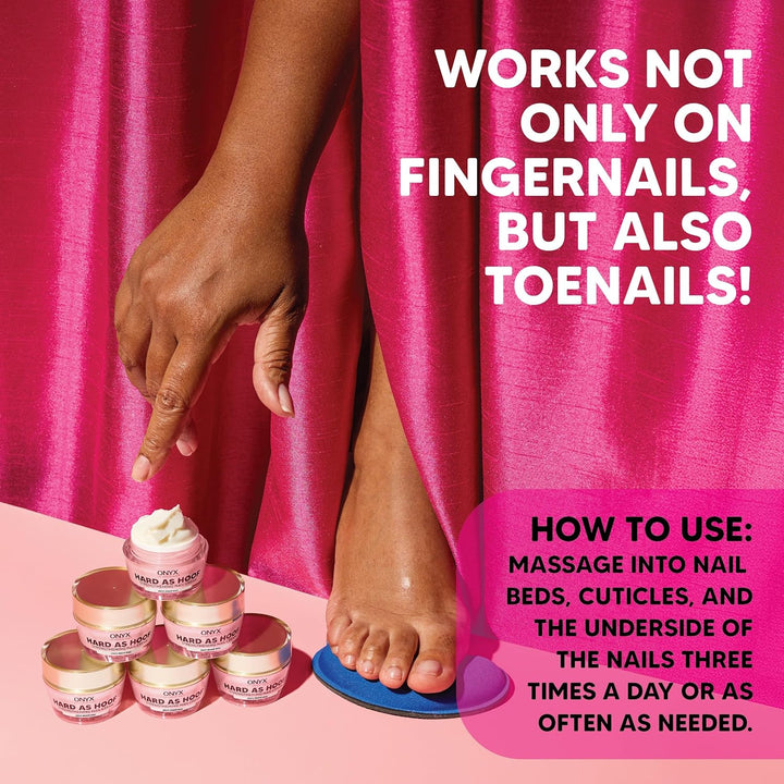 Onyx Hard As Hoof Nail Strengthening Cream | Unscented | 1 Oz - Strengthens & Conditions Nails