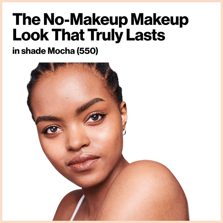 Revlon ColorStay Light Cover Liquid Foundation, Hydrating Longwear Weightless Makeup with SPF 35, Light-Medium Coverage for Blemish, Dark Spots & Uneven Skin Texture, 550 Mocha, 1 fl. oz.