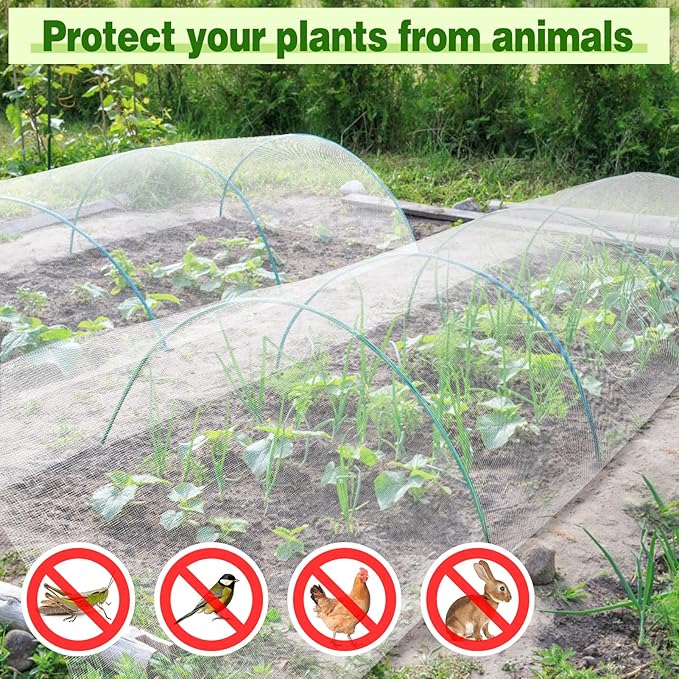 Stronger Garden Mesh Netting - 10 x 20 ft PPT Nano Bird Net Barrier, Mosquito Netting Screen for Outdoor Plants Vegetables Patios Balconies Terraces, Shading Rate 20% (White)