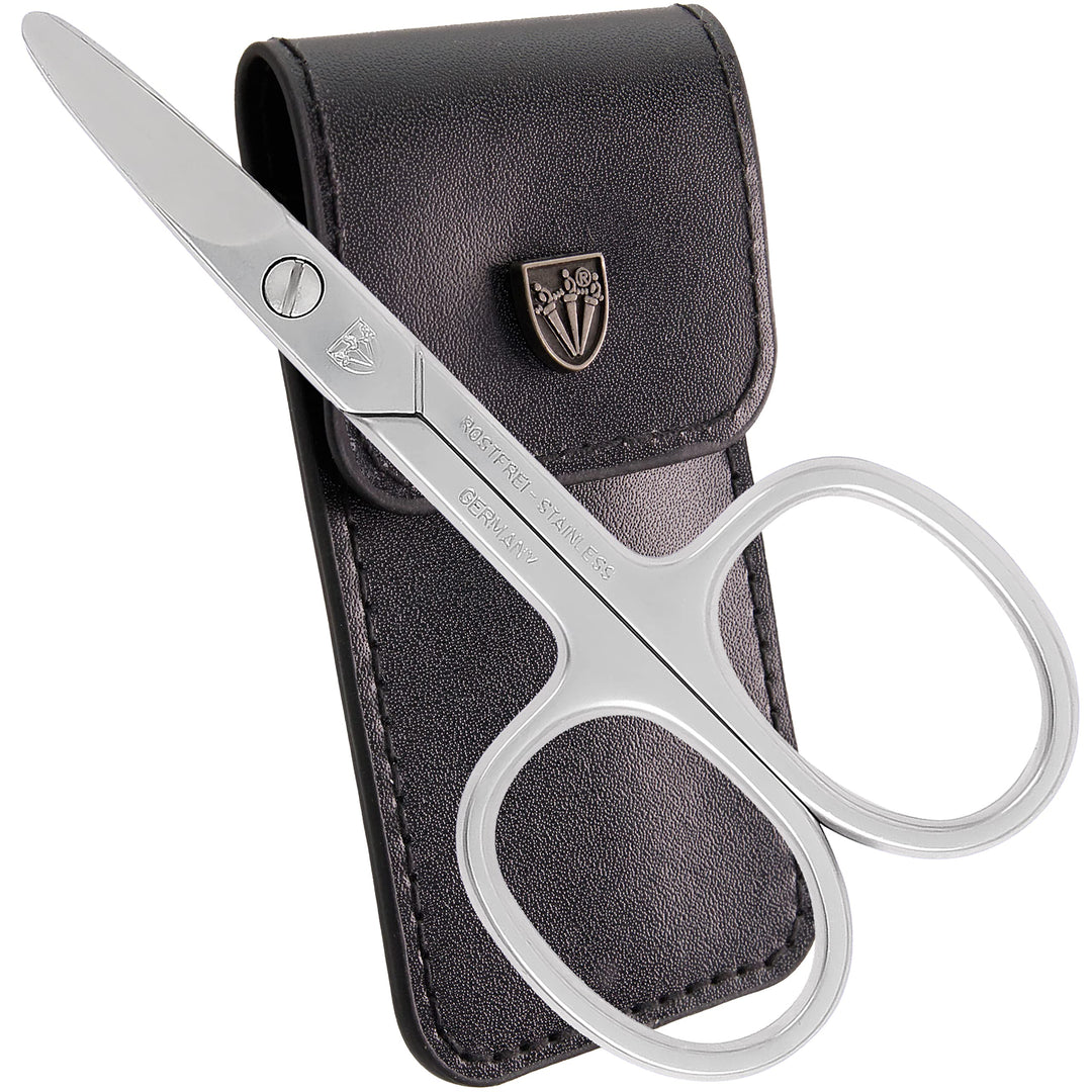 3 Swords Germany - Brand Quality Stainless Steel Inox Curved Nail Scissors (1 Piece) With Round Tips For Diabetics - Manicure Pe