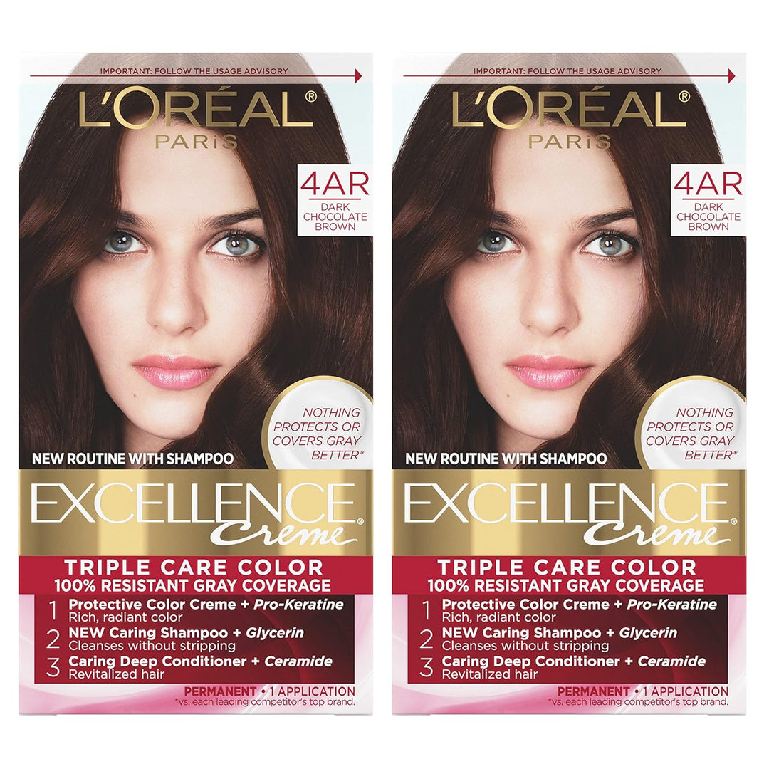 5RB Medium Reddish Brown Hair Color | L'Oreal Paris Excellence Creme – 8 Weeks Gray Coverage