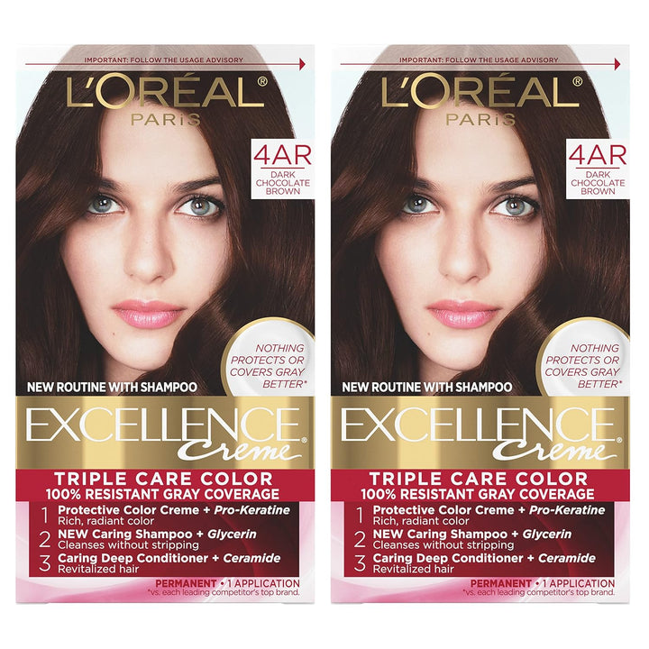 5RB Medium Reddish Brown Hair Color | L'Oreal Paris Excellence Creme – 8 Weeks Gray Coverage
