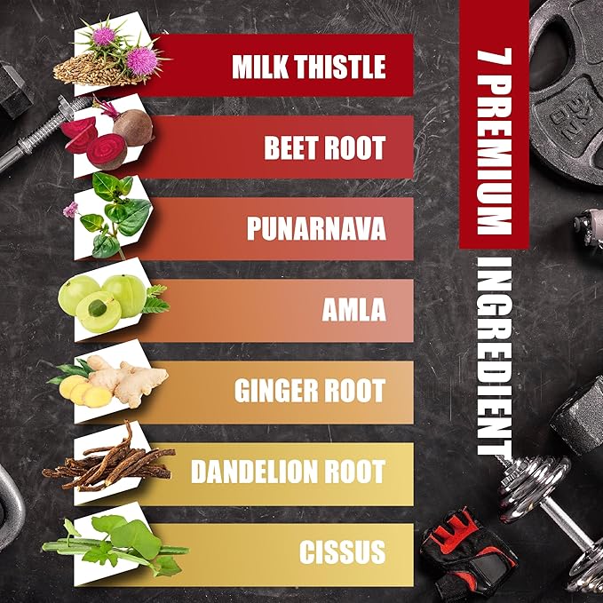 BMVINVOL Milk Thistle Capsules with Beet Root, Punarnava, Amla, Ginger, Dandelion, Cissus - 150 Count - 5 Month Supply