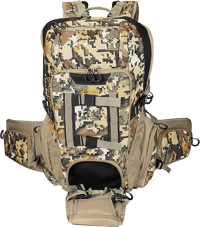 AUSCAMOTEK Camo Hunting Backpack Camouflage Bag Waterproof Day Pack for Fishing Hiking Camping Digital Desert Large