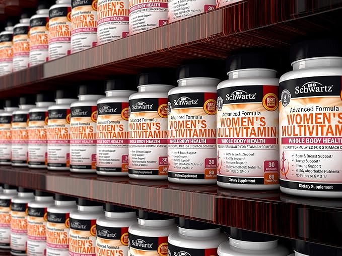 Multivitamin for Women with Vitamin D3 - Multivitamins for Bone Breast Skin Joint Energy - Vitamins for Immunity Support - Immune System Boost Natural Immune Defense - Joint Support Supplement - 60Ct