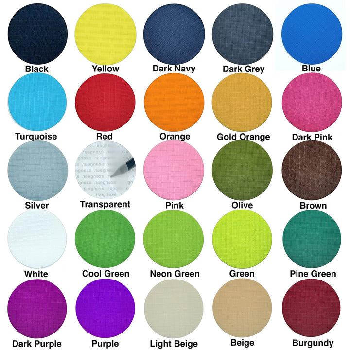 aZengear Down Jacket Repair Patches | Pre-Cut, Self-Adhesive, Soft, Waterproof, Tear-Resistant Rip-Stop Nylon Fabric to Fix Holes in Clothing, Sleeping Bags, Ski Pants (11 Pieces, Blue)