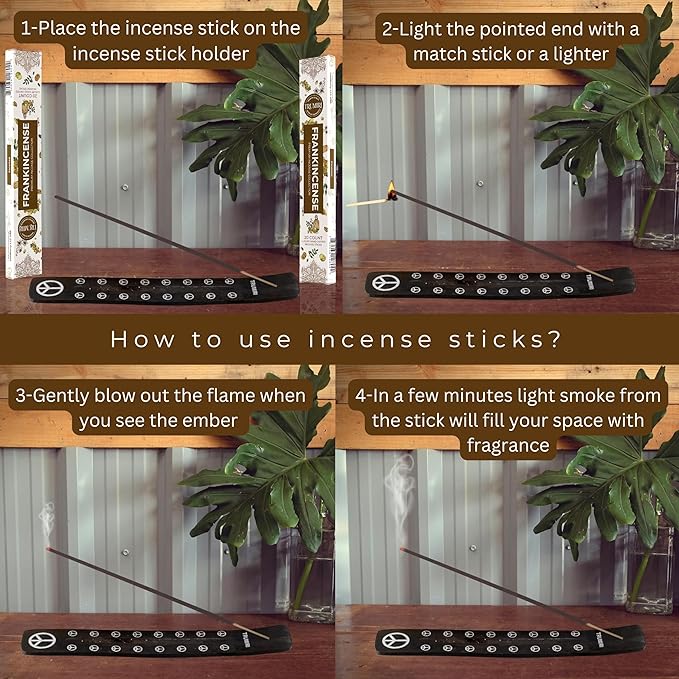 Frankincense Incense Sticks - Incienso de Iglesia - Total 40 Insence-Sticks - Dual Pack of 20 Insense - for Catholic Church Prayer - Inscents - Natural Non Toxic Ingredients - Incents - Incence