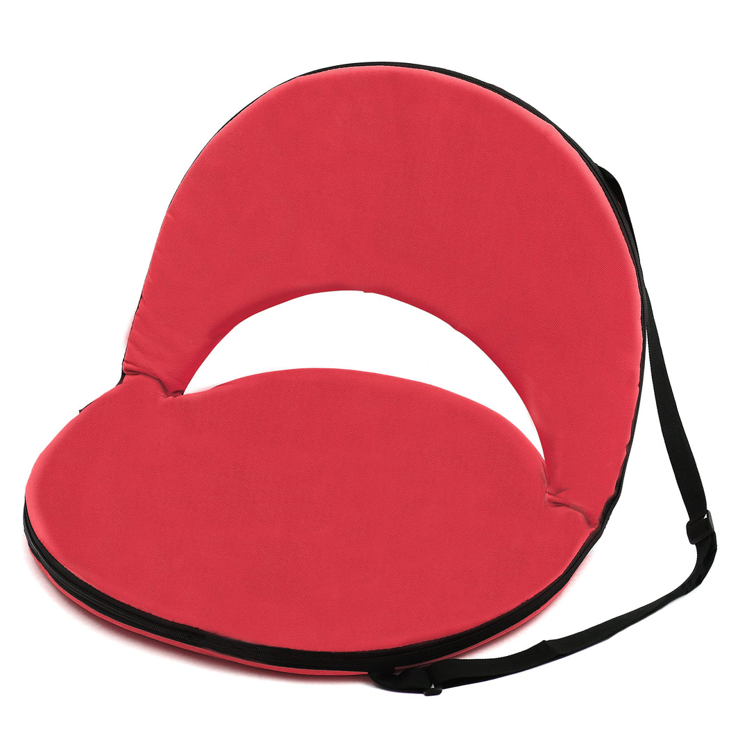 Trademark Innovations Multiuse Adjustable Recliner Portable Seat, Red