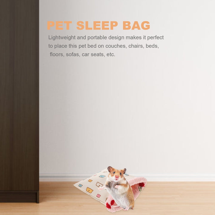 Toyandona Sleep Sack Bed for Rabbits and Hamsters Wrap Blanket Sleeping Bag Small Pet Nest Random Color