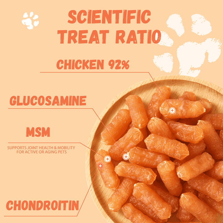 Pawmate Chicken Sausage Dog Treats, Natural Protein Rich Treats for All Dogs, 11oz
