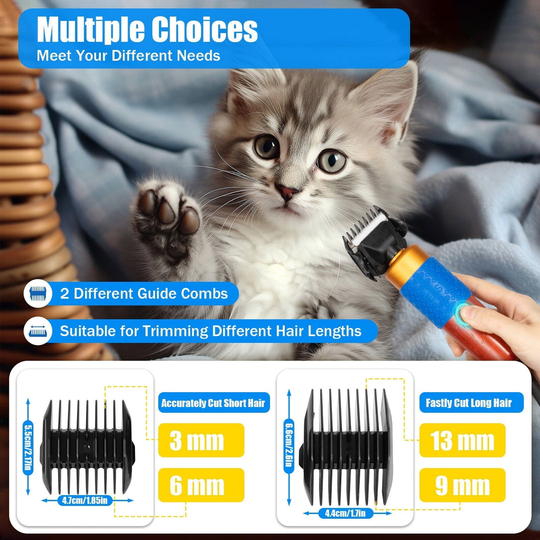 36W Electric Pet Clipper,Quiet & Safe,2000-6600rpm,Dual Blades,9.4ft Cord,Ideal for Multiple Pets & Carpets