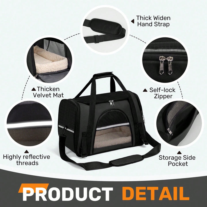 Cat Carriers Dog Carrier Pet Carrier For Small / Medium Cats Dogs Puppies (Up To 20lbs), TSA Airline Approved Small Dog Carrier Soft Sided, Collapsible Waterproof Travel Puppy Carrier