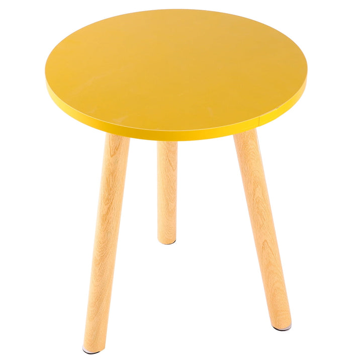 Raindrops 1Pack Modern Minimalist Coffee Table Waterproof Round Table for Yellow