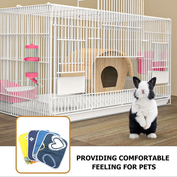Eease 4pcs Guinea Pig Cage Liners Washable Guinea Pig Pee Pads Small Animals Rabbit Pee Pads Mixed Style