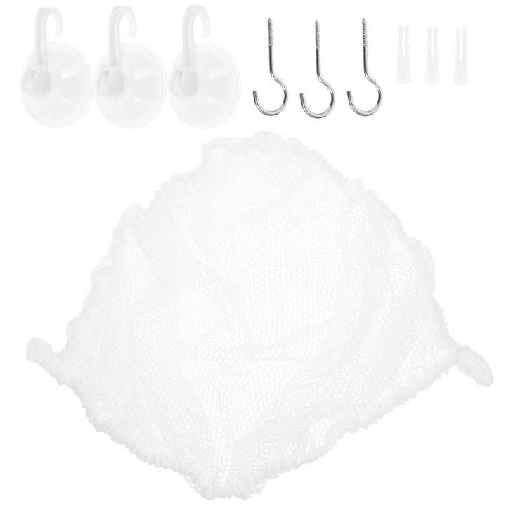 SEWCHICS Stuffed Animal Net Hammock Stuffed Animal Hammock Toy White Polyester 1Pcs 59X39In