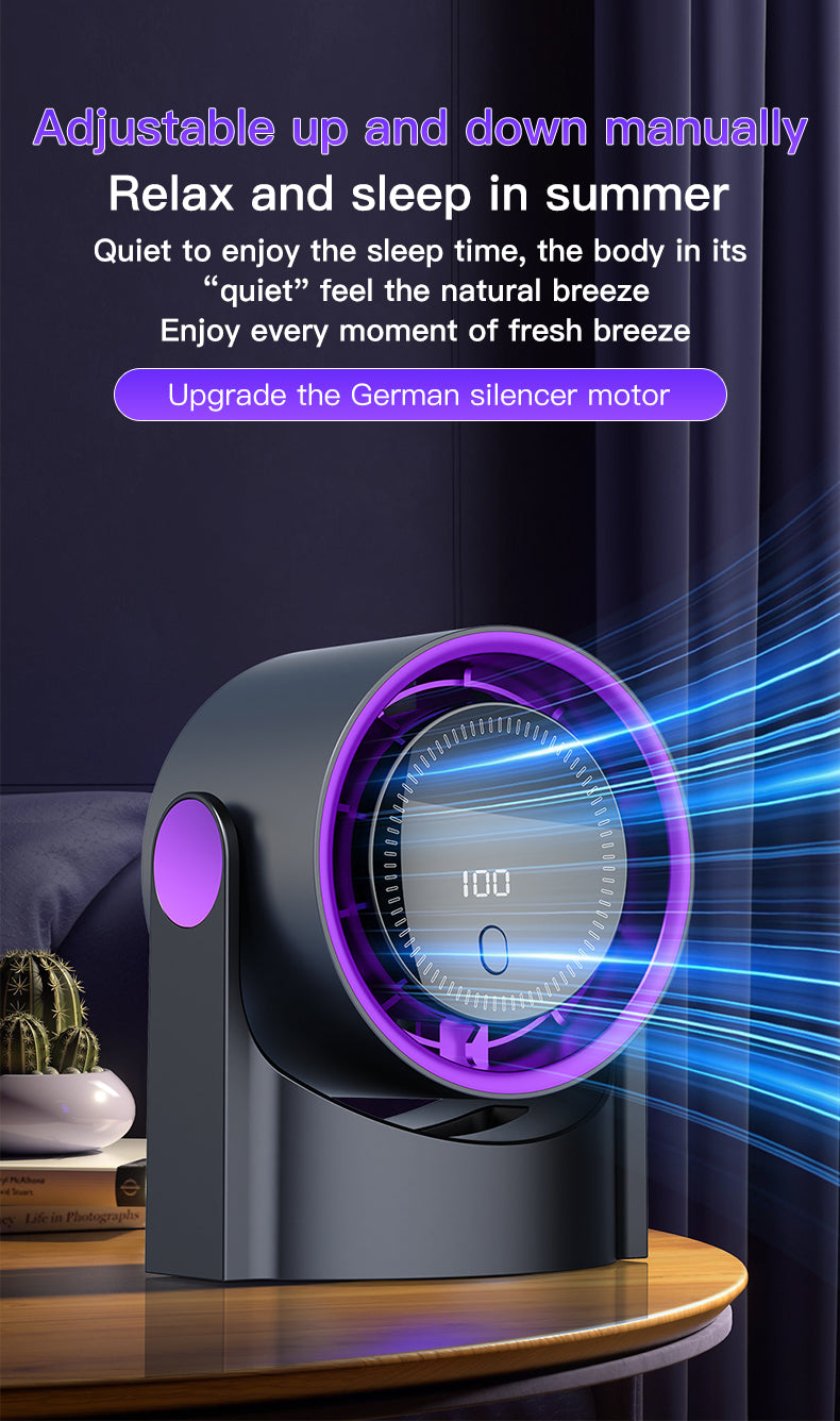 Xiaomi Smart Electric Fan 100 Speed Bladeless Fan USB Charging Desktop Silent Wall Mounted Air Conditioner Office Indoor Camping