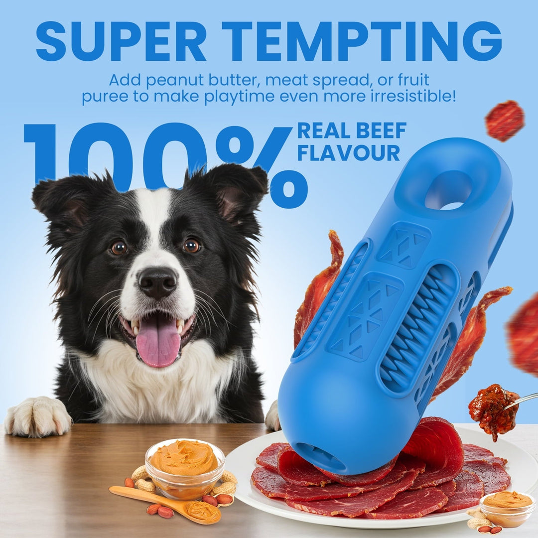 Charkool Dog Toys for Aggressive Chewers,Interactive Natural Rubber Chew Toy for Large Medium Breed