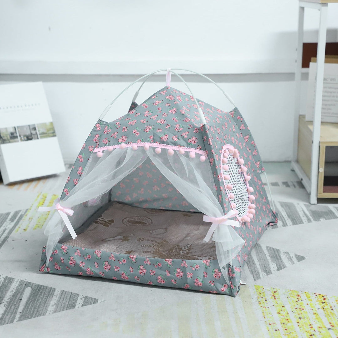 Ear Nest Tent Pet Cat Nest Cat House Available All Seasons For Small And Medium Sized Dogs Removable Washable Foldable for Kitten Cosy Soft Grey