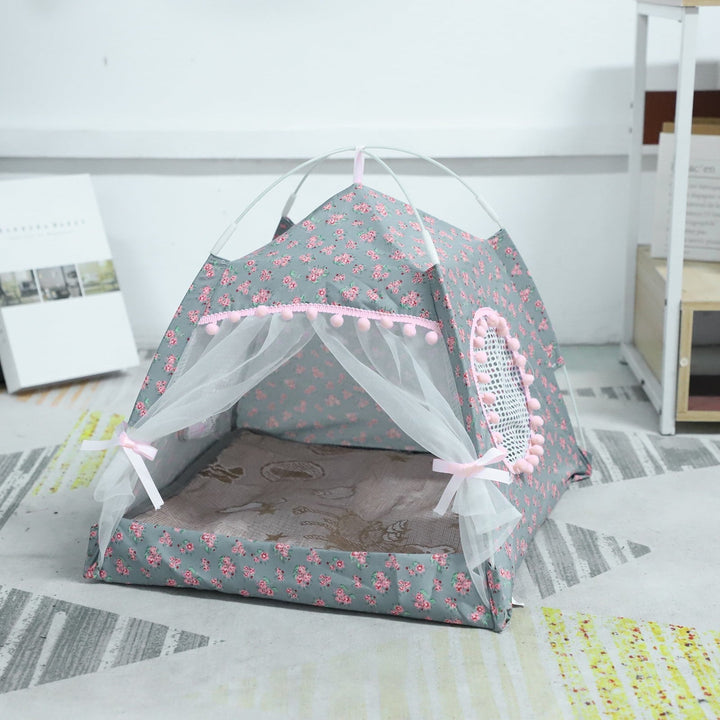 Ear Nest Tent Pet Cat Nest Cat House Available All Seasons For Small And Medium Sized Dogs Removable Washable Foldable for Kitten Cosy Soft Grey