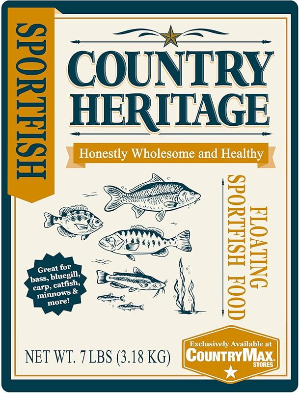 Floating Sportfish Game Fish Food – 32% Protein, 7 lb Bag – Ideal for Bass, Bluegill, Catfish, Carp, Minnows & More – Pond & Lake Use