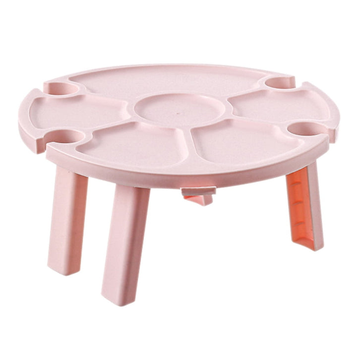 Raindrops Square Pink Plastic Table 1Pcs 11.8X11.8X5.5In Picnic Style Outdoor Furniture