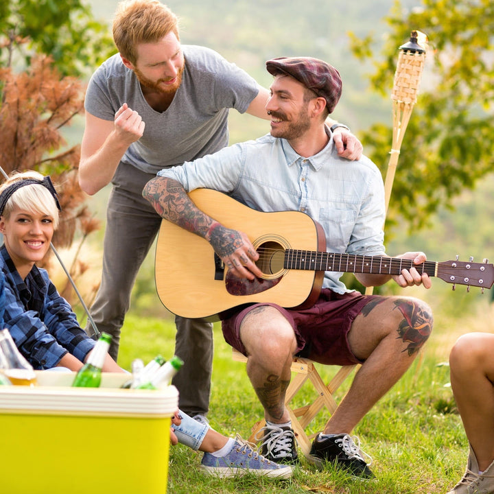 HAMPPLIES 1Pack Outdoor Small Side Table for Picnics and Parties and Portable Wood Plastic