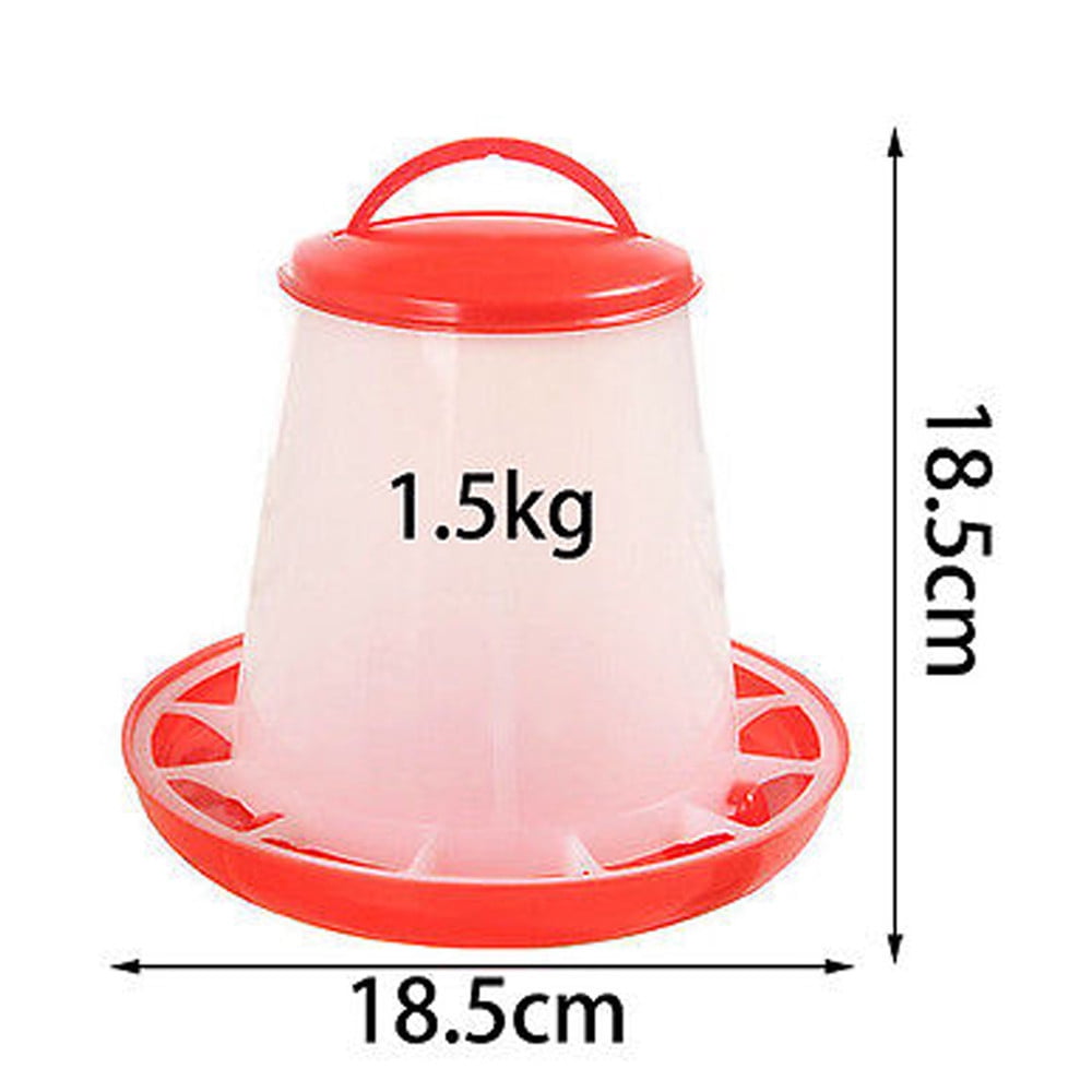 Chick Feeder and Waterer Kit, 2.2LBS Feeder and 0.4Gal Waterer with 3 Adjustable Heights for Baby Chicken Brooder