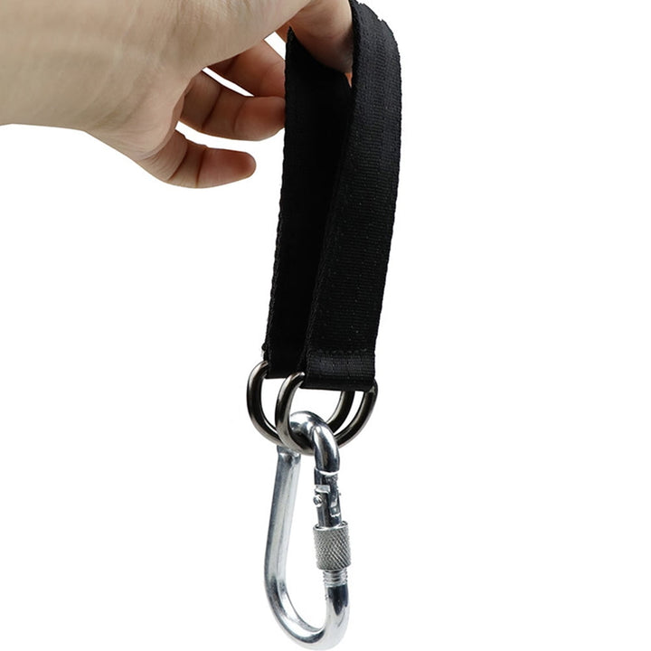 Worgeous 6Pcs Tree Swings Straps Black Stainless Steel for Porch Swing Hangers and Outdoor Picnics