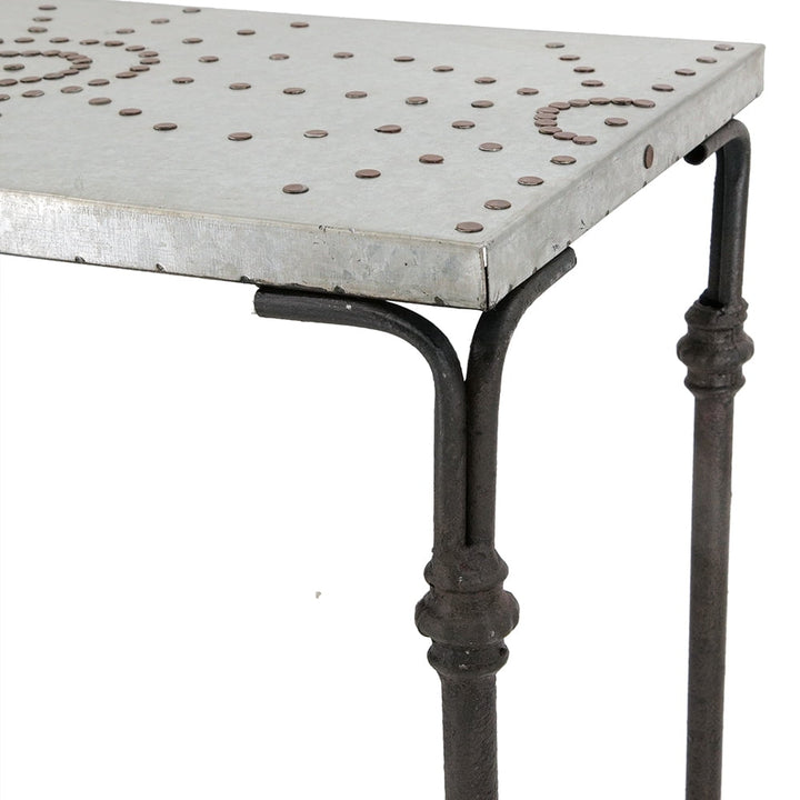 Outdoor Tables Set of 3 The Gilbert Nesting Tables Metal Plant Stand, L:24x14x26" M:21.5x11.5x23" S:19x9x20",Patio Tables