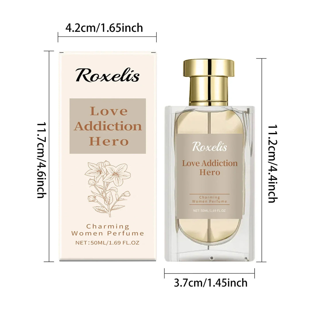 Roxelis 50ml Charming Women Perfume Long Lasting Floral Scent Dating Flirting Atmosphere Natural Fresh Glamour Body Mist Perfume