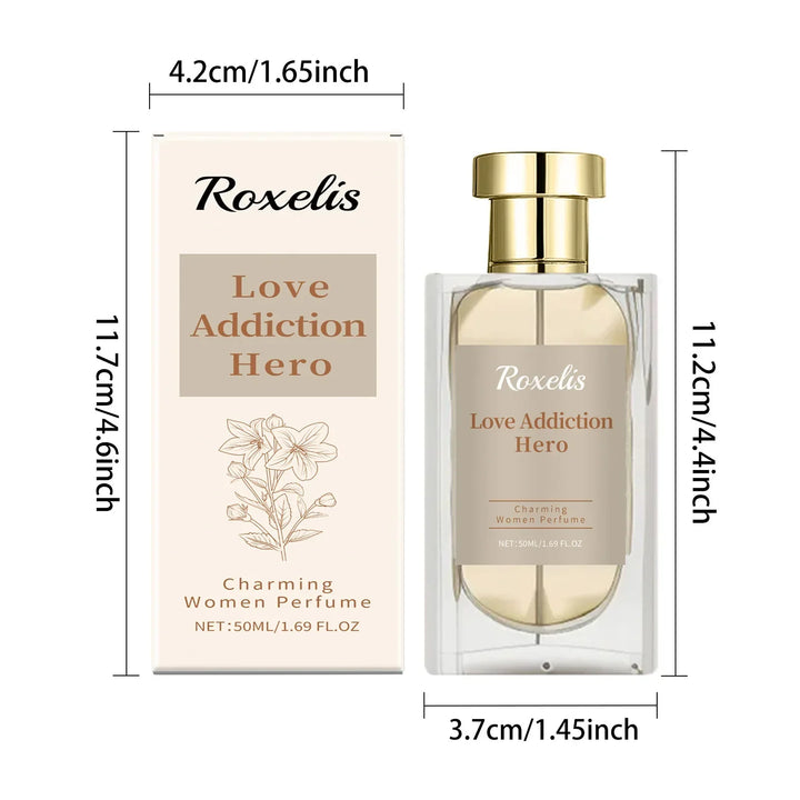 Roxelis 50ml Charming Women Perfume Long Lasting Floral Scent Dating Flirting Atmosphere Natural Fresh Glamour Body Mist Perfume