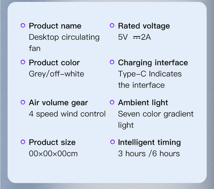 Xiaomi Smart Electric Fan 100 Speed Bladeless Fan USB Charging Desktop Silent Wall Mounted Air Conditioner Office Indoor Camping