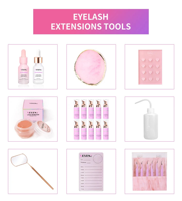 Veyes Inc 0.05mm Latte Brown Eyelash Extensions Veyelash Soft 8-16MM False Lashes Faux Mink Individual Volume Lashes Extensions