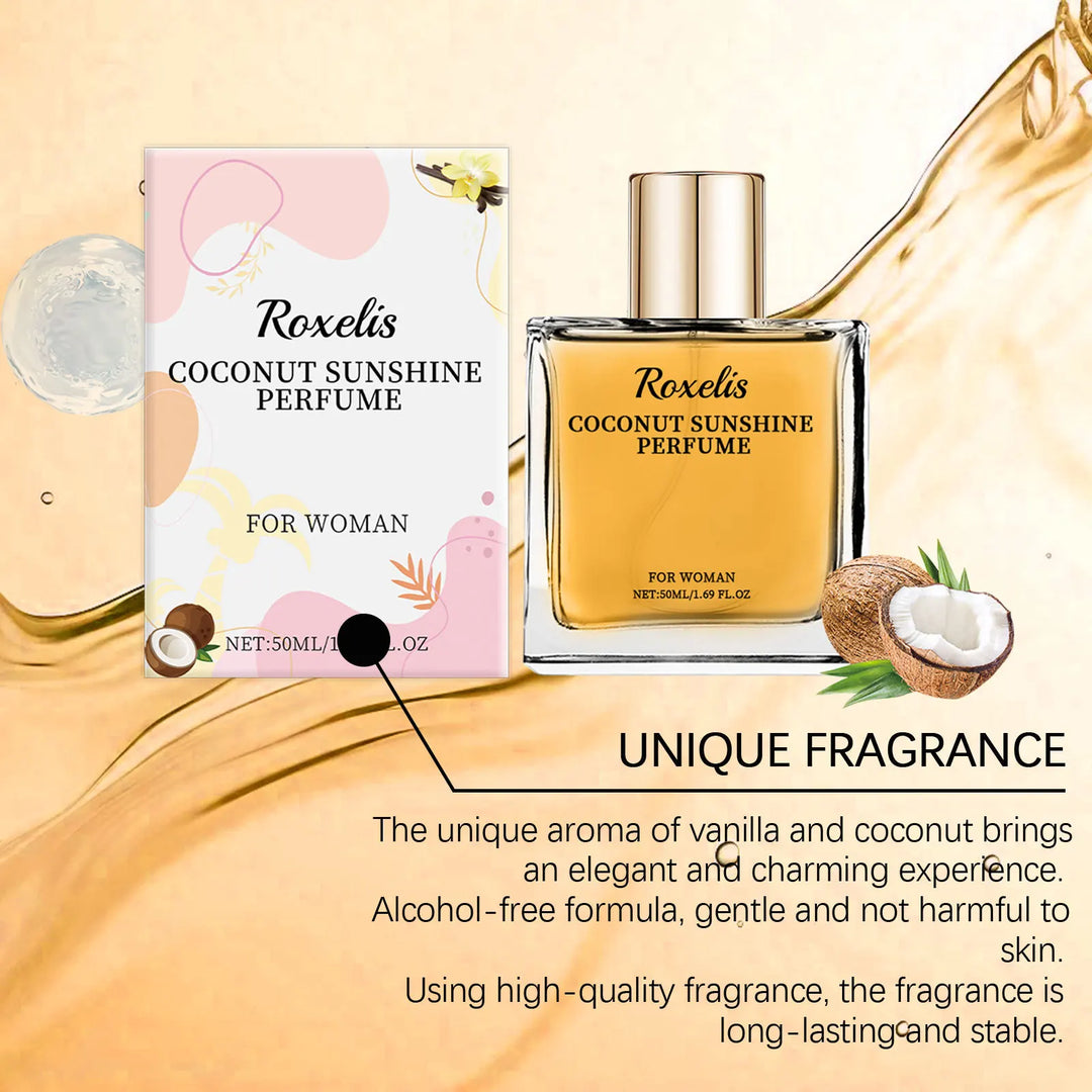 Roxelis 50ml Light Vanilla Perfume Mist Long Lasting Fragrance Natural Scent Pheromone Deodorant Dating Charming Release Perfume