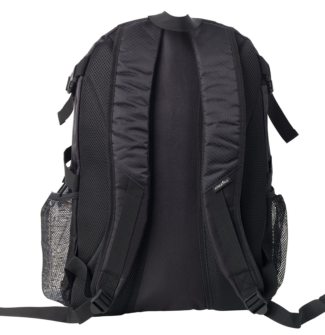 Athletico National Soccer Bag - Backpack for Soccer, Basketball & Football Includes Separate Cleat and Ball Holder (Black)
