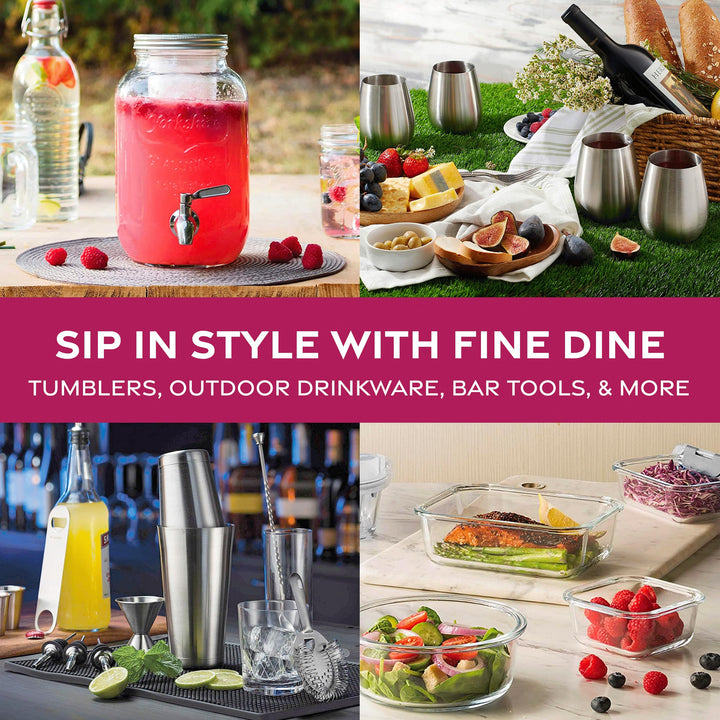 FineDine Triple Walled, Insulated Water Bottles with Straw - 64 Oz Stainless Steel Metal Bottle W/ 3 Leak Proof Lids - For Travel, School, Sports, Gym / Men, Women & Kids - Dreamy Black-White