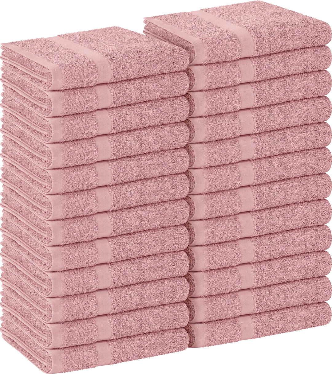 Utopia Towels, Salon Towel, Pack of 24, Not Bleach Proof, 16 by 27 Inches, Highly Absorbent Cotton Towels for Hand, Gym, Beauty, Spa, and Home Hair Care, Dusty Pink
