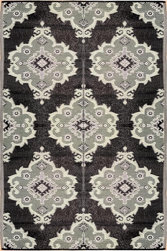 BalajeesUSA Recycled Outdoor Plastic Patio Rugs – 6x9, Grey, Green, Black, Premium and Affordable Multipurpose Woven Plastic Straw All-Weather and Waterproof, Reversible Camper Mats Outside