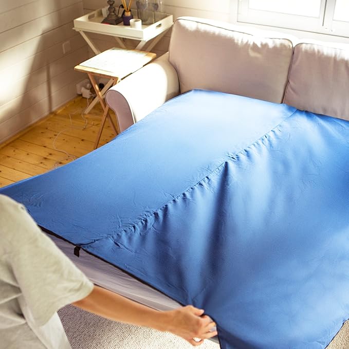 2-in-1 Sleeping Bag Liner and XL Sized Travel Sheet - All Around Zipper - 100% Cotton - Ultra Lightweight Sleep Liner for Hotel Hostel and Camping